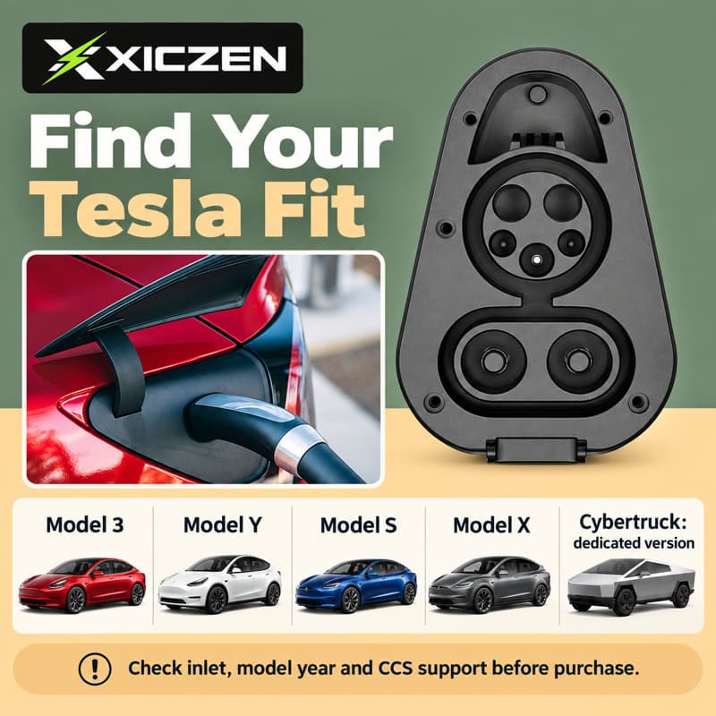 Adapter charging station adapter American standard to Tesla