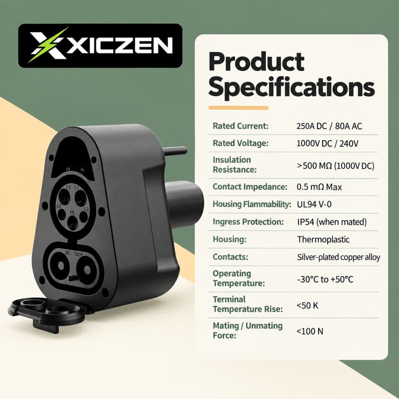 Adapter charging station adapter American standard to Tesla